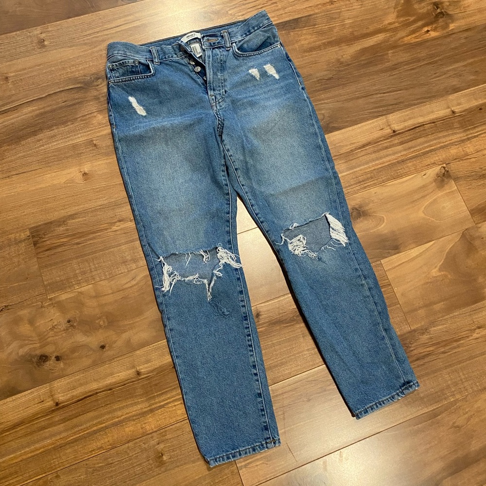 Forever 21 cropped mom jeans sz 27